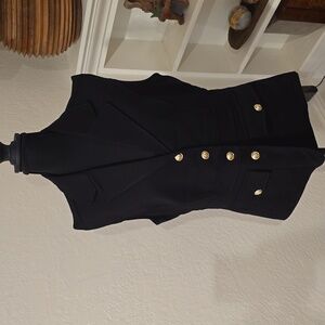 JOIE  Black Vest with Gold Buttons